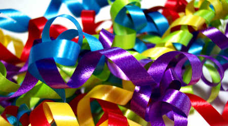 Colorful Ribbon Birthday Wallpaper